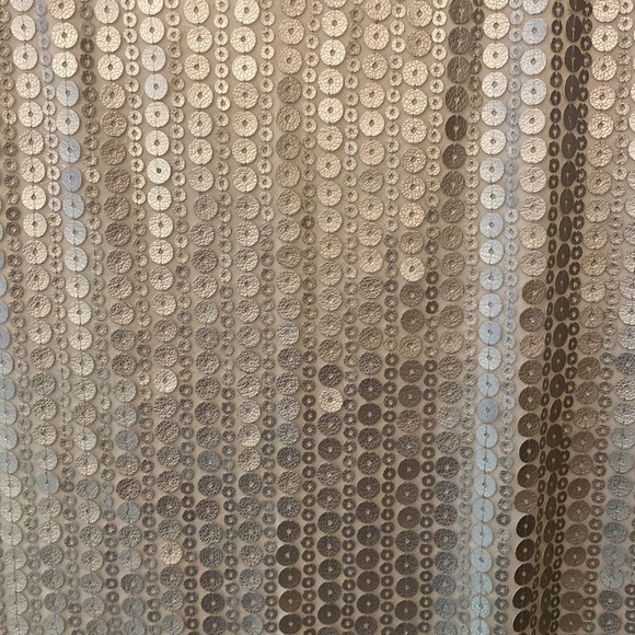 Spanner tank top silver sequence raw edges offwhite Women's Size Large Sty - Picture 4 of 7